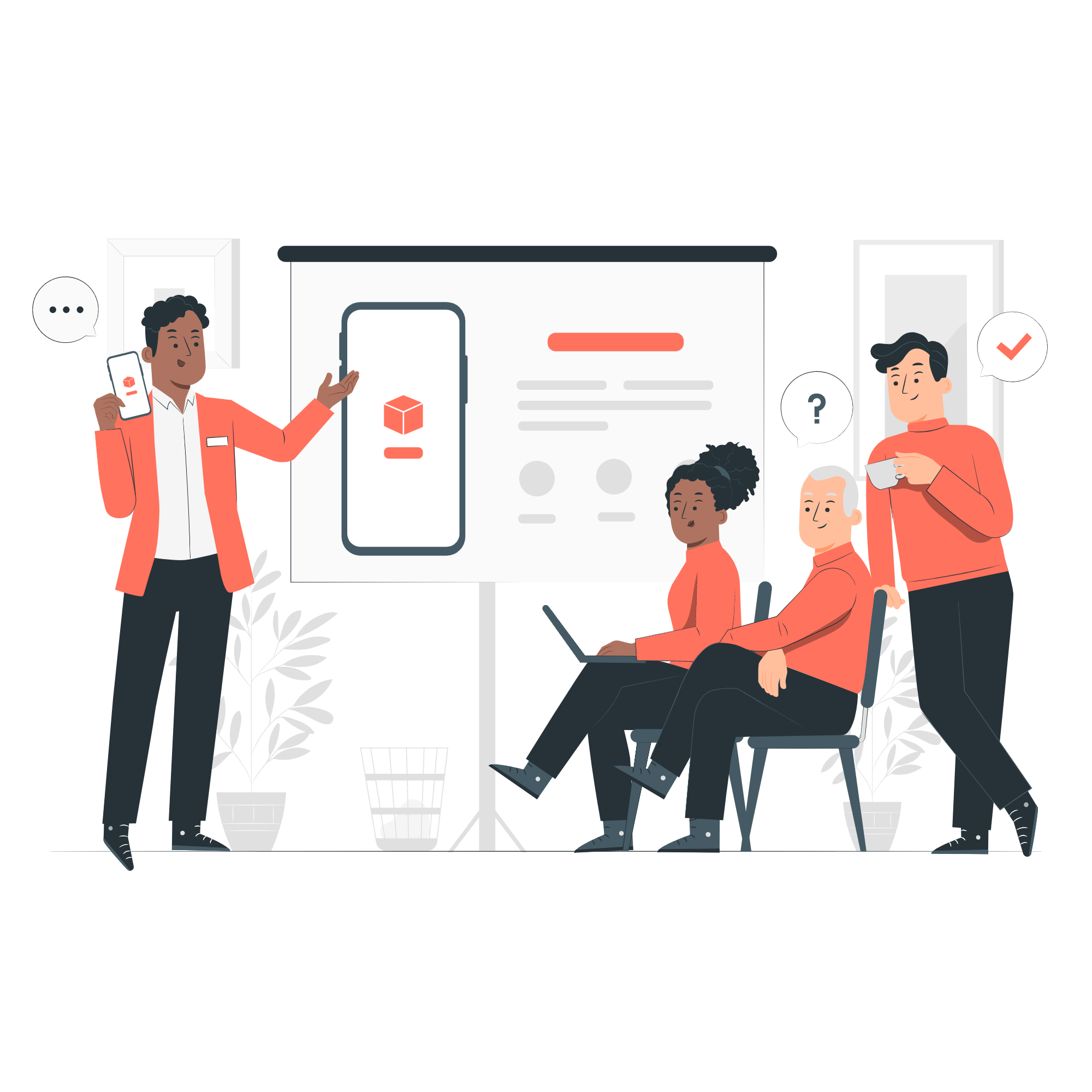 Rocket Websites product presentation illustration